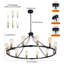 Turco 12 - Light Wagon Wheel Chandelier-83692189