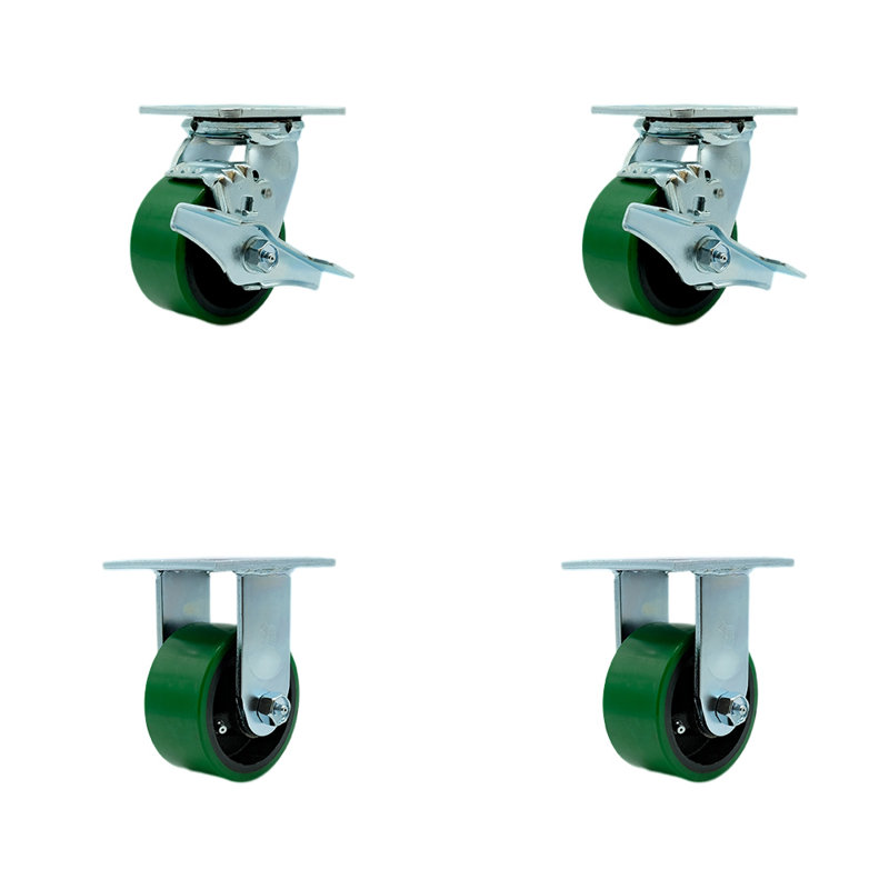 Ensemble de roulettes en poly 4 pièces avec roulement à billes 4 pièces
