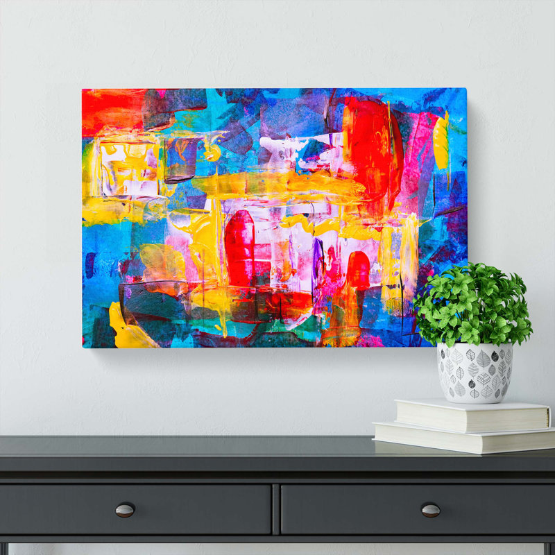 Abstract Art Painting Vol.299 by S.Johnson - Wrapped Canvas Painting, 60cm H x 91cm W x 3cm D
