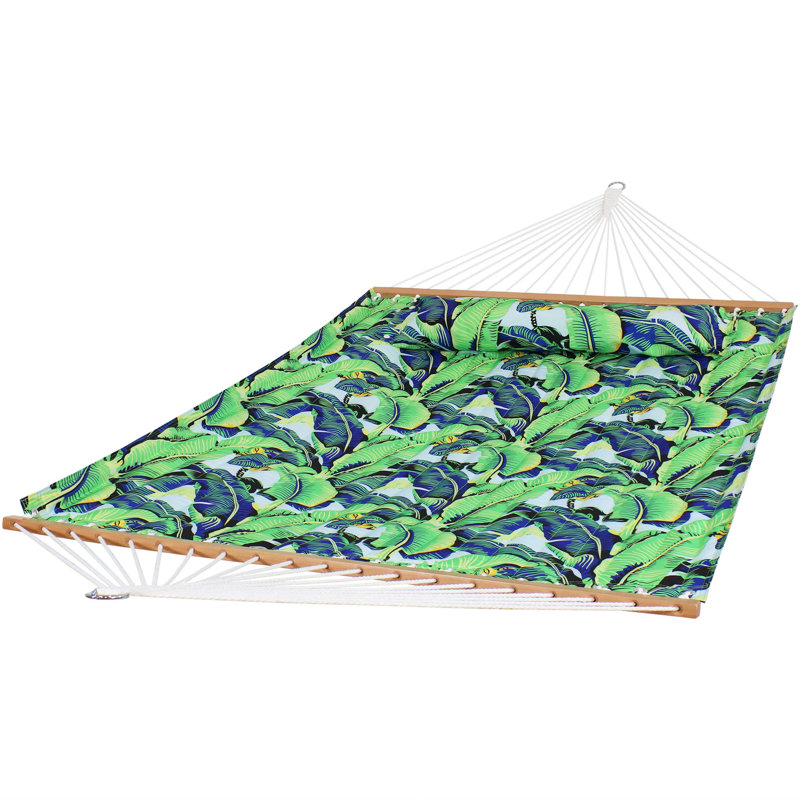 Hamac de bar en polyester matelassé pour 2 personnes Tweedbrook, Feuillage exotique