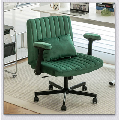 Chaise de bureau Green Velvet Criss Cross