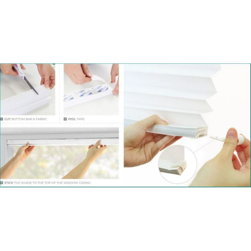 Store à enroulement semi-diaphane en papier jetable temporaire, Blanc, l 48 po