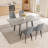 Katina Extendable Kitchen Dining Table Set with 17.7"H Faux Leather Upholstered Dining Chair for Kitchen Dining Room, Home Furniture-743137793
