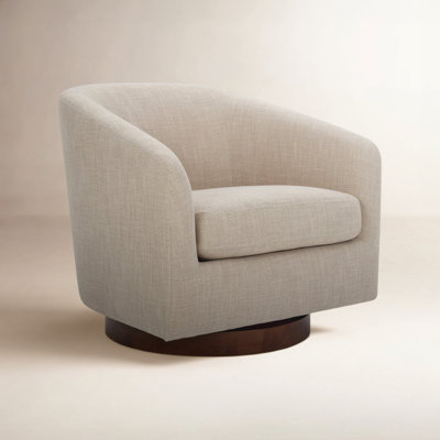 Bennett Upholstered Swivel Barrel Chair