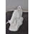 Wall Street Bull Made of White Marble Size: 11" x 5" x 7"H