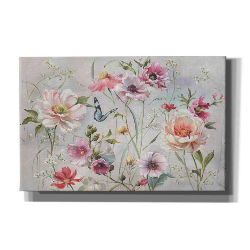 «Antique Garden I» par Lisa Audit, art mural sur toile, H 26 po x l 40 po x P 1,5 po
