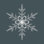 Flocon de neige bleu I
