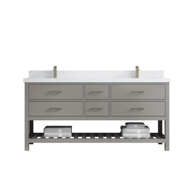 Parker 72'' Double Bathroom Vanity with Top