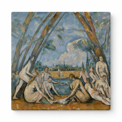 The Large Bathers (1906) — Square Canvas Wall Art