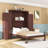 Wooden Murphy Bed with Shelves and Wardrobes-354532385-354532391