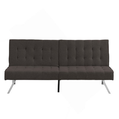 WOOD FRAME, STAINLESS LEG, FUTON, SOFA BED Espresso