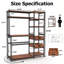 Large support de boulanger standard en métal de 49,6 po avec supports à vin et plateaux de service en bois