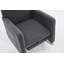 Chaise berçante en coton et lin avec repose-pieds réglable-93807018