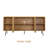  MOSSIC Sideboard 3 - 4 Doors Natural Rattan Storage Cabinet, Buffet with Metal Legs, Boho Accent Cabinet for Living Room, Dining Room, and Entryway, Effortless Assembly-1062144872