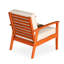 Fauteuil en eucalyptus profond avec vernis à l'huile naturelle et coussins bourgogne attrayants-1710915587-1710915591