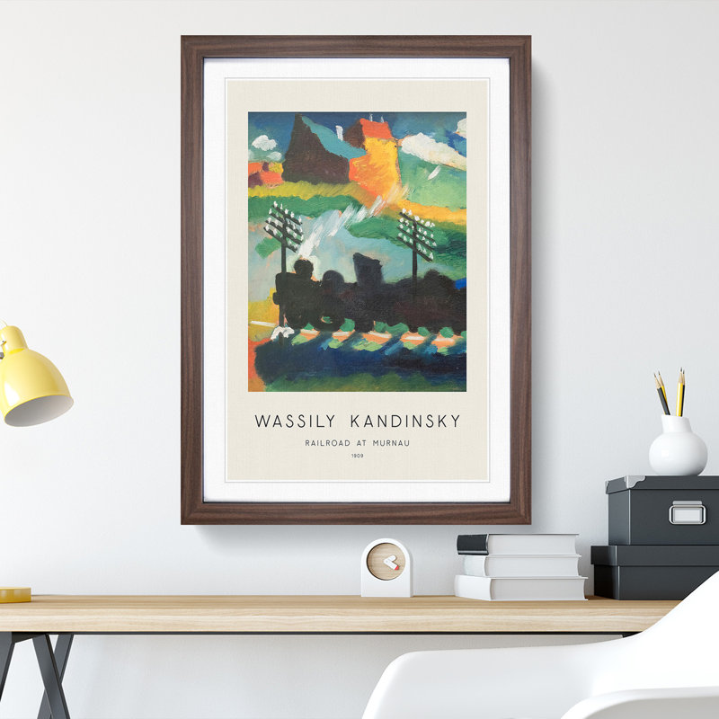 Railroad at Murnau by Wassily Kandinsky - Picture Frame Graphic Art, 36cm H x 27cm W x 2cm D