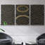 «Link in I» - Ensemble de 3 cadres flottants sur toile-97812187-97812181