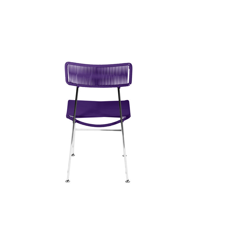 Chaise Hapi, Mauve / chrome