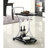 Allen Black And Chrome 2-Tier Glass Shelf Metal Bar Cart-84112217