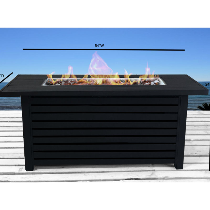 Foyer en acier avec couvercle - ouverture l 35 po x P 8,5 po, rouille, sortie de table 50 000, ouverture thermique