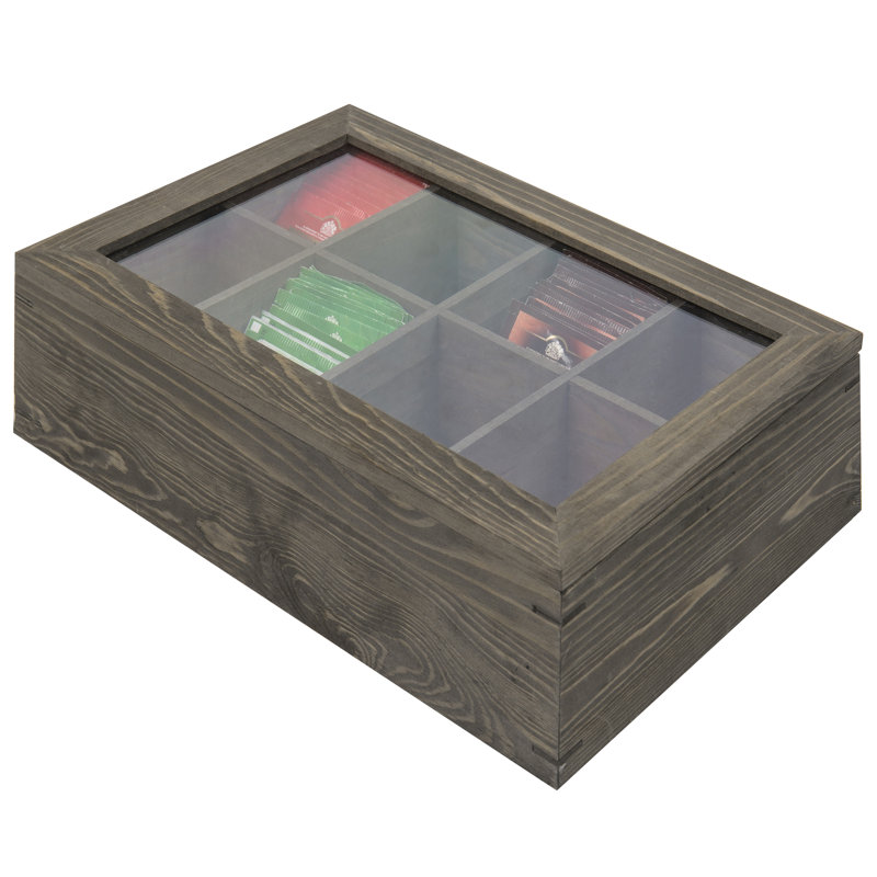 Wood And Plastic Tea Box