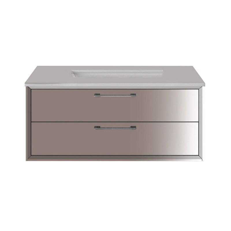 Gemelli 30'' W Single Stone Vanity Top, Polished White