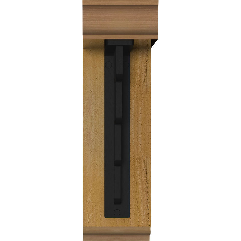Support de fer traditionnel 4 po Diane, H 14 po x P 11 1/2 po, Cèdre rouge de l'Ouest l 4 po x T 2 po (sciage br