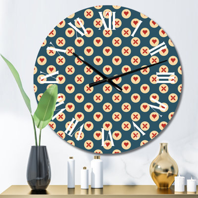 Patterned 23" Wall Clock