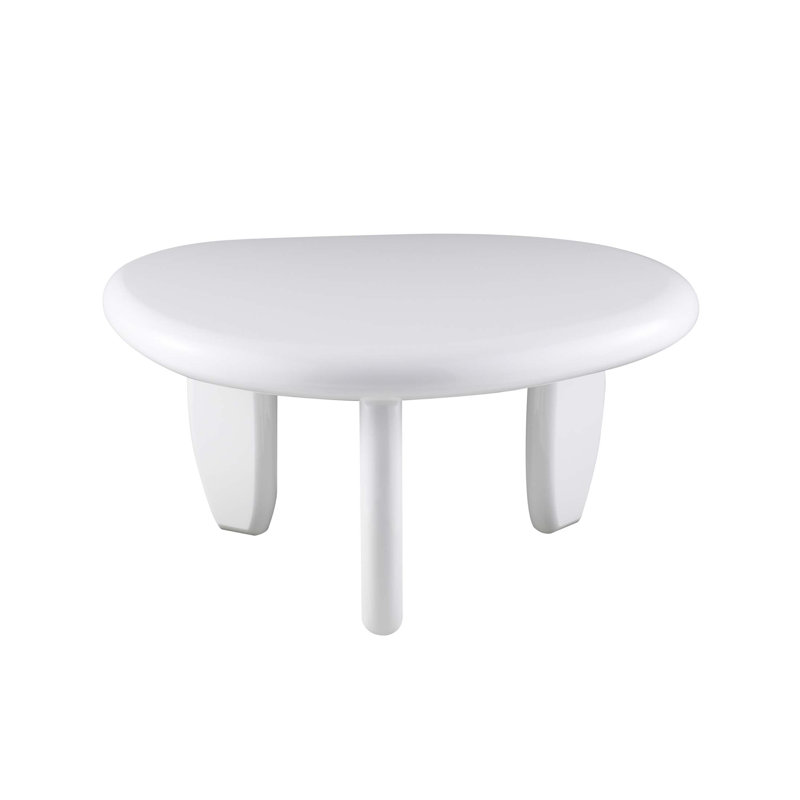 Table de bout Wylie ultrabrillante avec panneau de fibres à densité moyenne durable et esthétique moderne pour des espaces de vie élégants