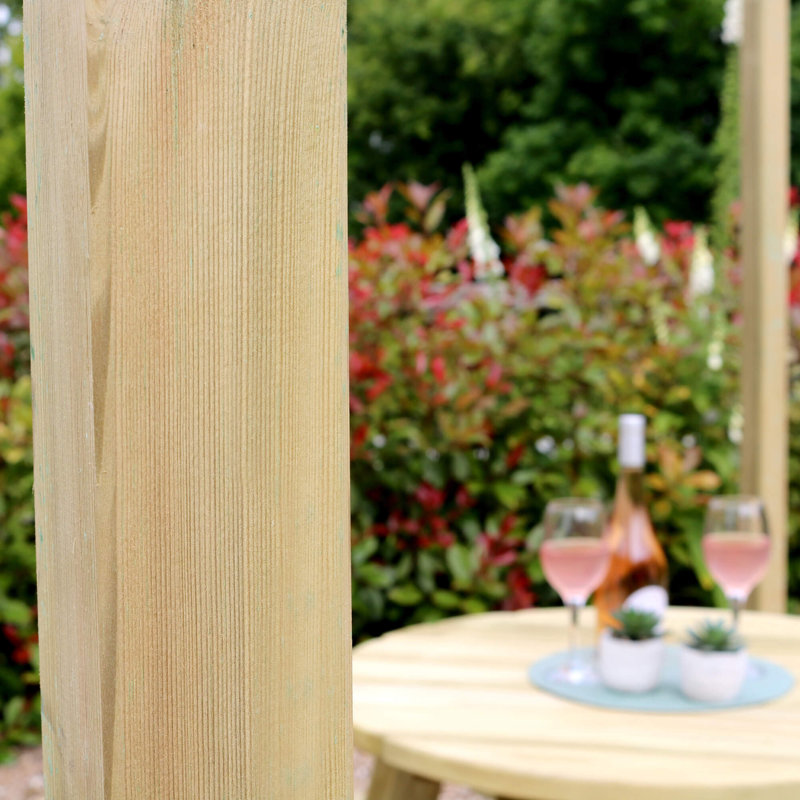 2.4m x 2.4m Solid Wood Pergola