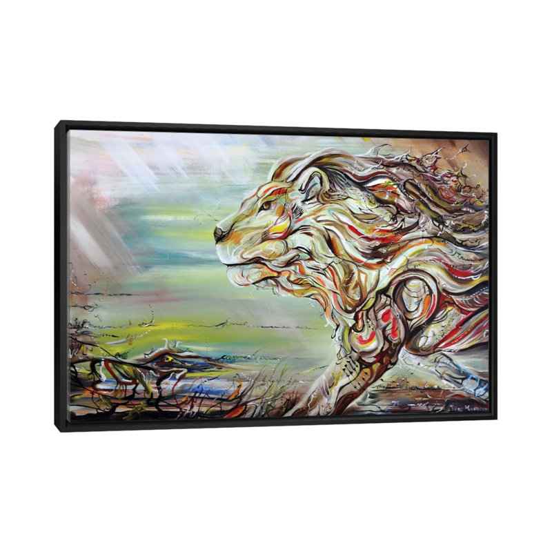 Modern & Contemporary, 18" H x 26" W x 1.5" D, Black Framed Canvas, No Mat