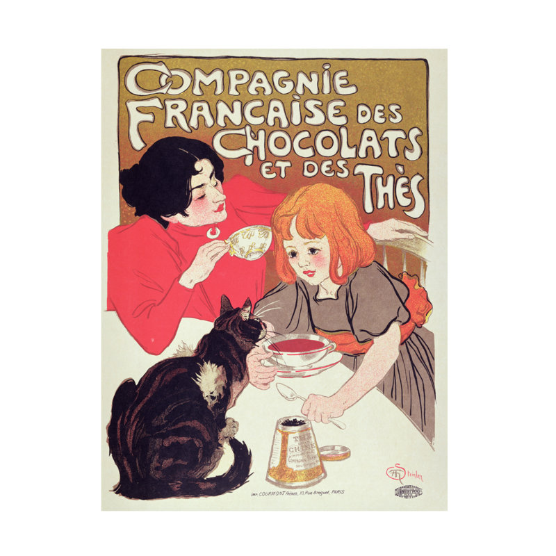Théophile, Alexander Steinlen, compagnie française des Chocolats et des thés, H 47 po x l 35 po