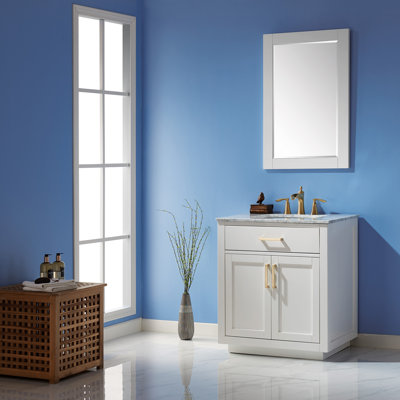 Ensemble de meuble-lavabo simple 30 "avec miroir Candrice