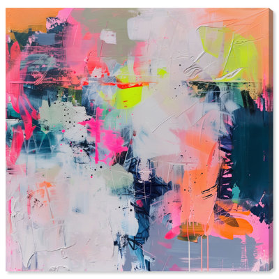 Pastel Luminance II Canvas Abstract Print by Oliver Gal, Black Frame, 12 x 12