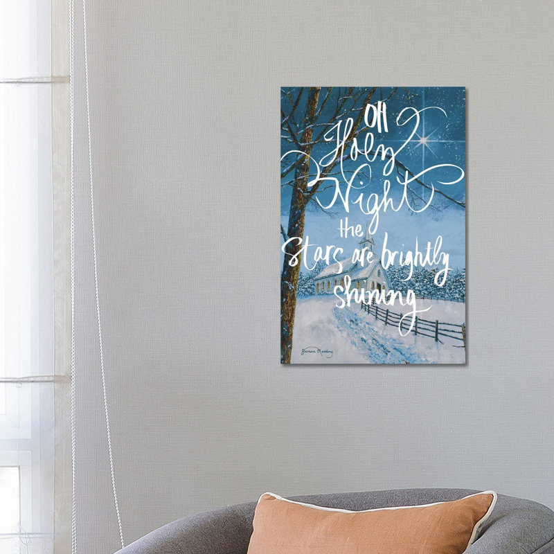 Oh Oh Night par James Redding - peinture sur toile tendue, H 26 po x l 18 po x 1,5 po