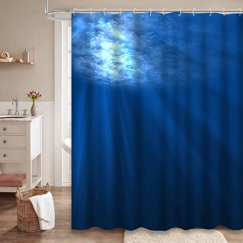 Rideau de douche avec 12 crochets, L 72 po x l 84 po
