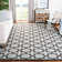 Warren Hand Woven Flat Weave Wool/Cotton Geometric Rug in Light Blue