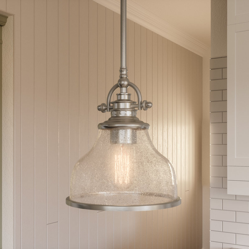 Grant 1-Light Brushed Nickel Mini Pendant Light