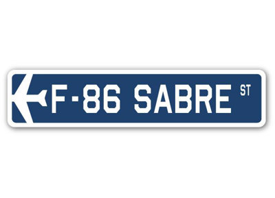 Plaque de rue Barela F-86 Sabre Air Force