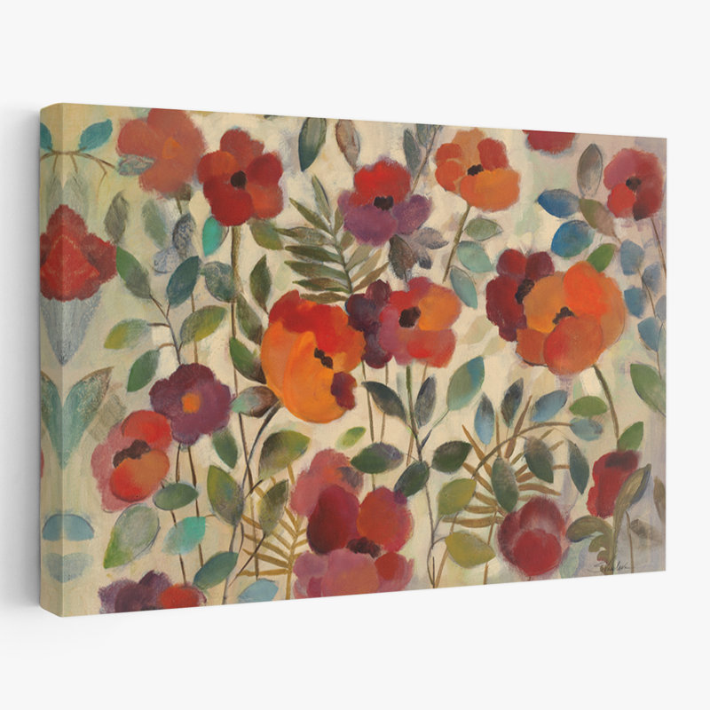Motifs floraux - Le jardin en août, H 16 po x l 24 po