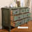 Green Solid Wood Accent Cabinet