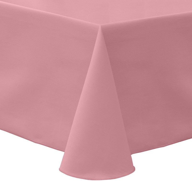 Cotton Twill Rectangular Tablecloth, 156" L x 108" W, Dusty Rose, 1