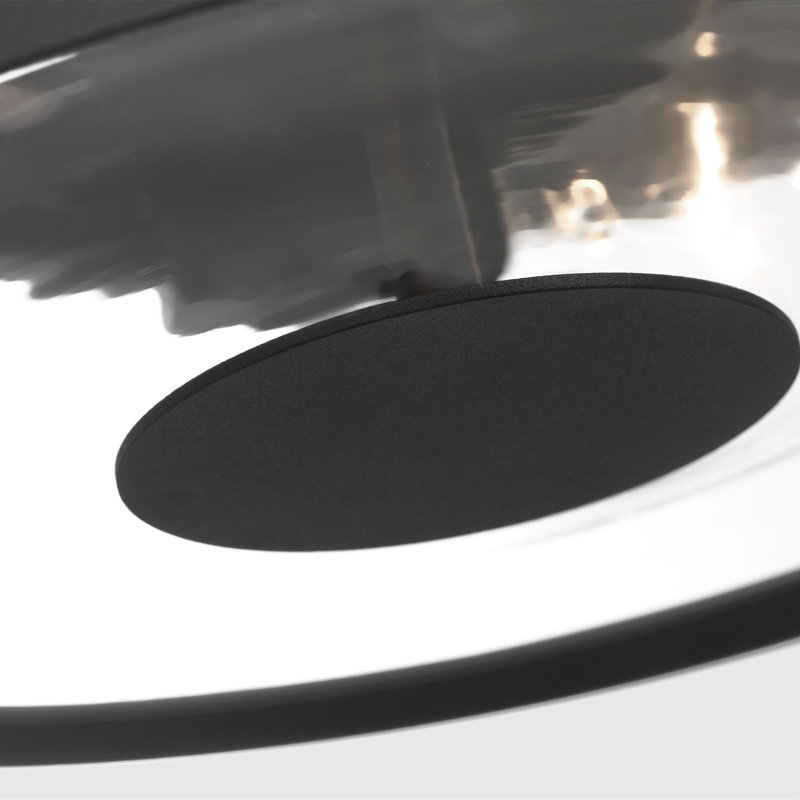 Luning Medium Flush Mount from Generation Lighting , Textured Black