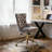 Cutburth Height Adjustable and 360° Swivel Velvet Office Chair with Wheels-913136563