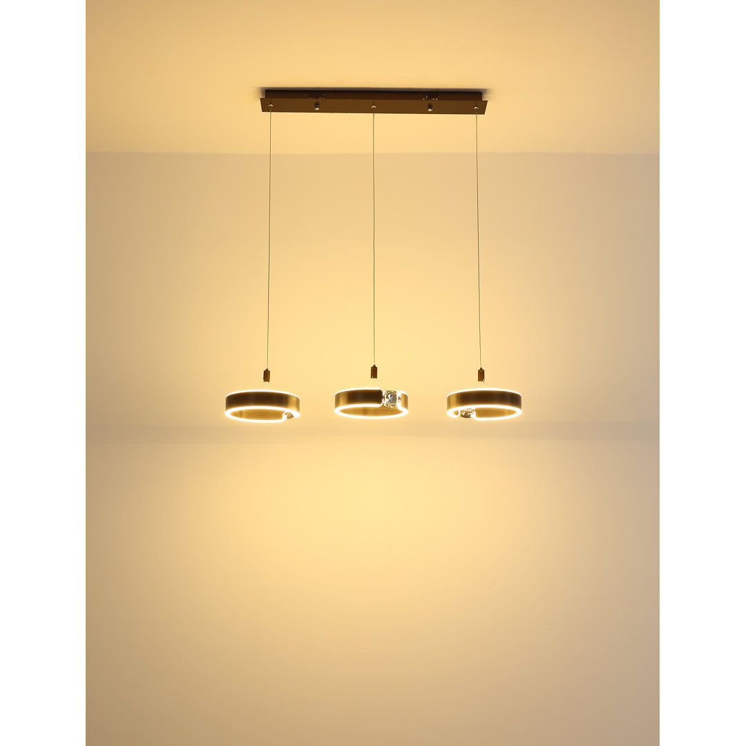 Delcenia 1 - Light Bronze LED Geometric Pendant