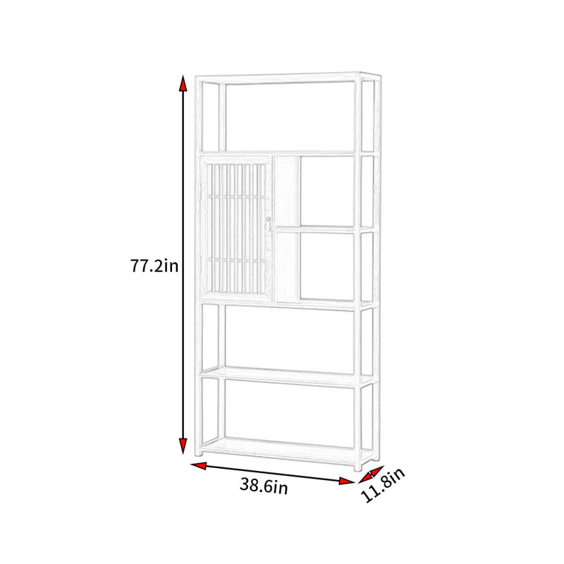 New Chinese Minimalist Style Bookcase