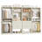 100" Closet System With Drawers, Closet Organizer With Hanging Rods And Mirror Design-1070434516