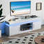 Meuble télé 59 po avec lumière DEL RVB et station de charge, console multimédia pour téléviseur de 65 po ou moins-548899385