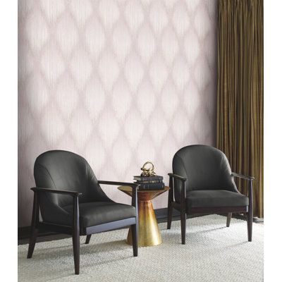 Papier peint ikat métallique Starfall Mauve