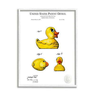 Schéma de conception de jouet canard en caoutchouc jaune
